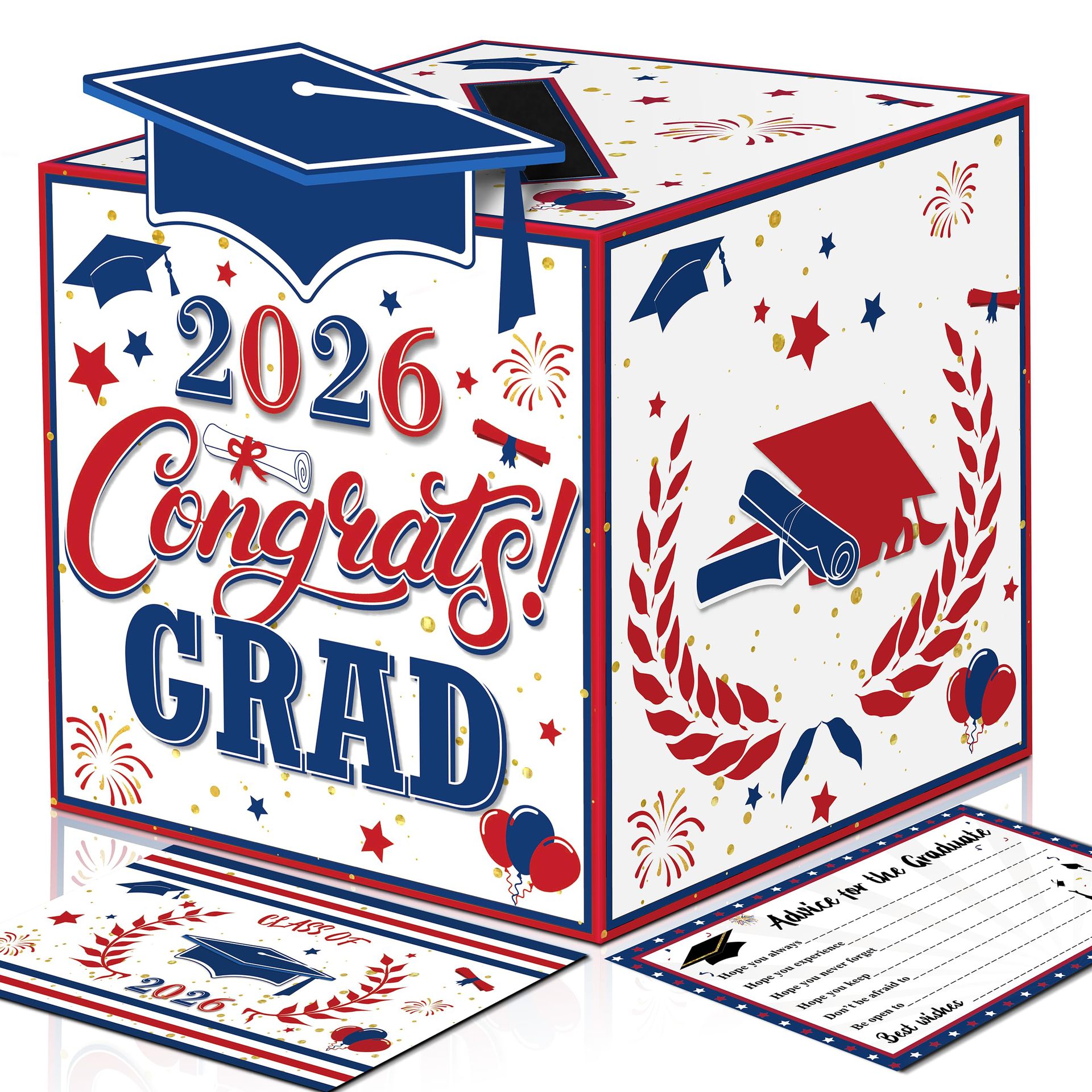 毕业祝福-2026届毕业寄语卡及2026届毕业贺卡套装适用于毕业派对