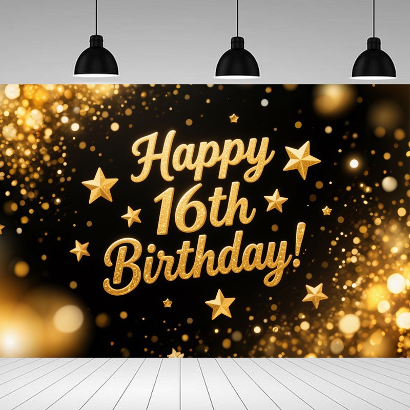 跨境新款生日派对背景布派对狂欢家庭系列场景生日快乐装饰横幅布