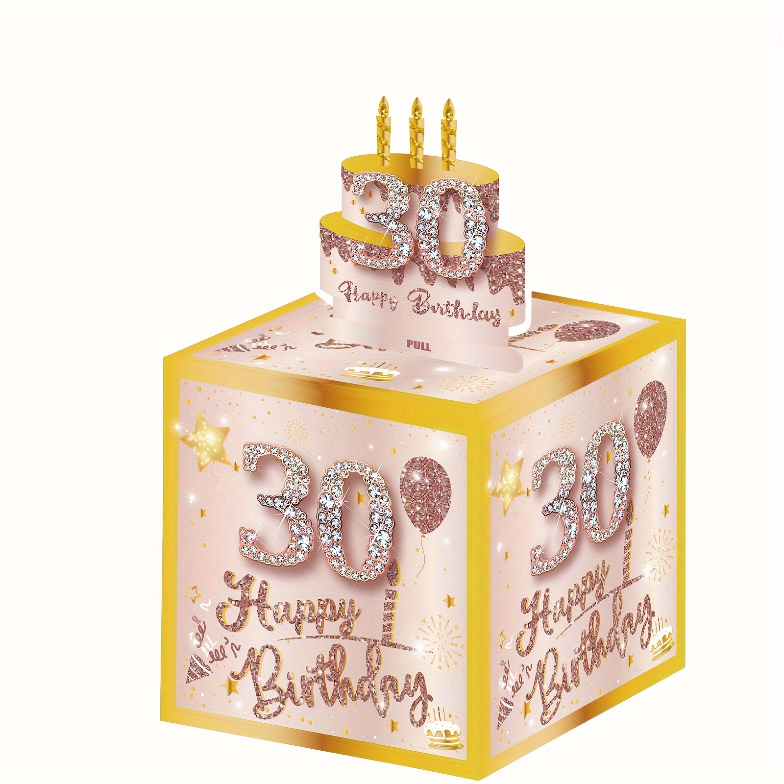 30岁生日礼物 生日钱箱现金礼品 现金礼品盒 生日现金抽钱盒子给朋友礼物