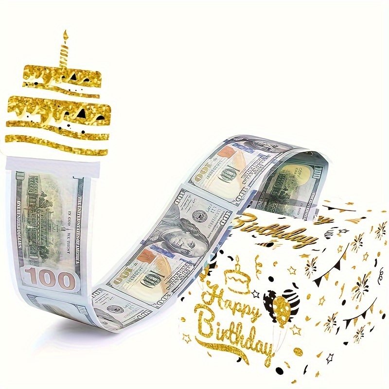 生日快乐抽钱盒白金生日派对惊喜盒子