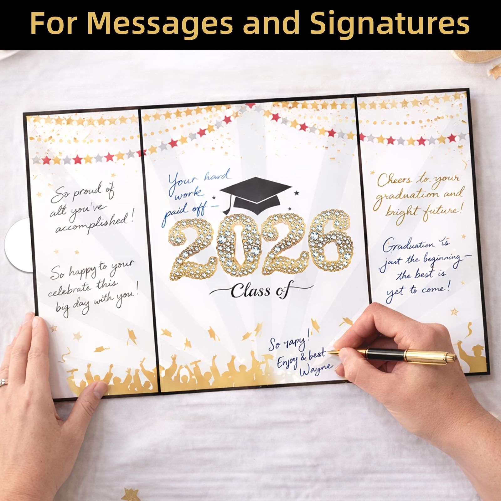 2026届毕业纪念留言簿，黑色款2026届毕业派对签到本，珍藏回忆与纪念信物