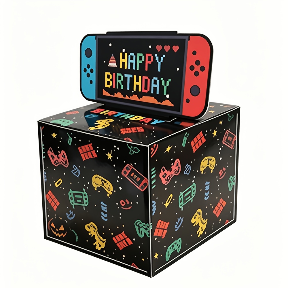 Switch 游戏机造型抽钱盒 男生生日网红惊喜拉钱礼盒电玩主题取钱礼物包装盒