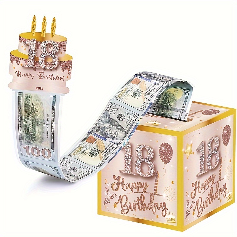 18岁生日礼物 生日钱箱现金礼品 现金礼品盒 生日现金抽钱盒子给朋友礼物