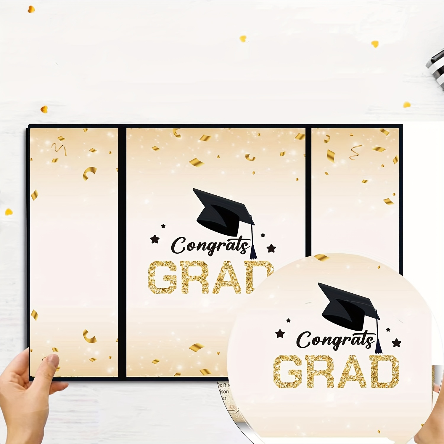 Graduation Party Decorations  Class of 2025 Congratulations Graduates Alternative Signature Guest Book for Men Happy Graduation Gifts Congrats Grad Party Signing Card Board