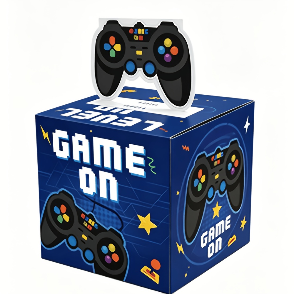 GAME ON 游戏手柄抽钱盒男孩生日惊喜拉钱盒子电玩主题蛋糕抽钱道具