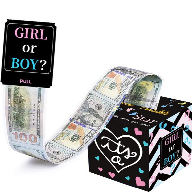 亚马逊新品主题生日惊喜抽钱盒GIRLBOY主题派对万圣节礼物圣礼盒