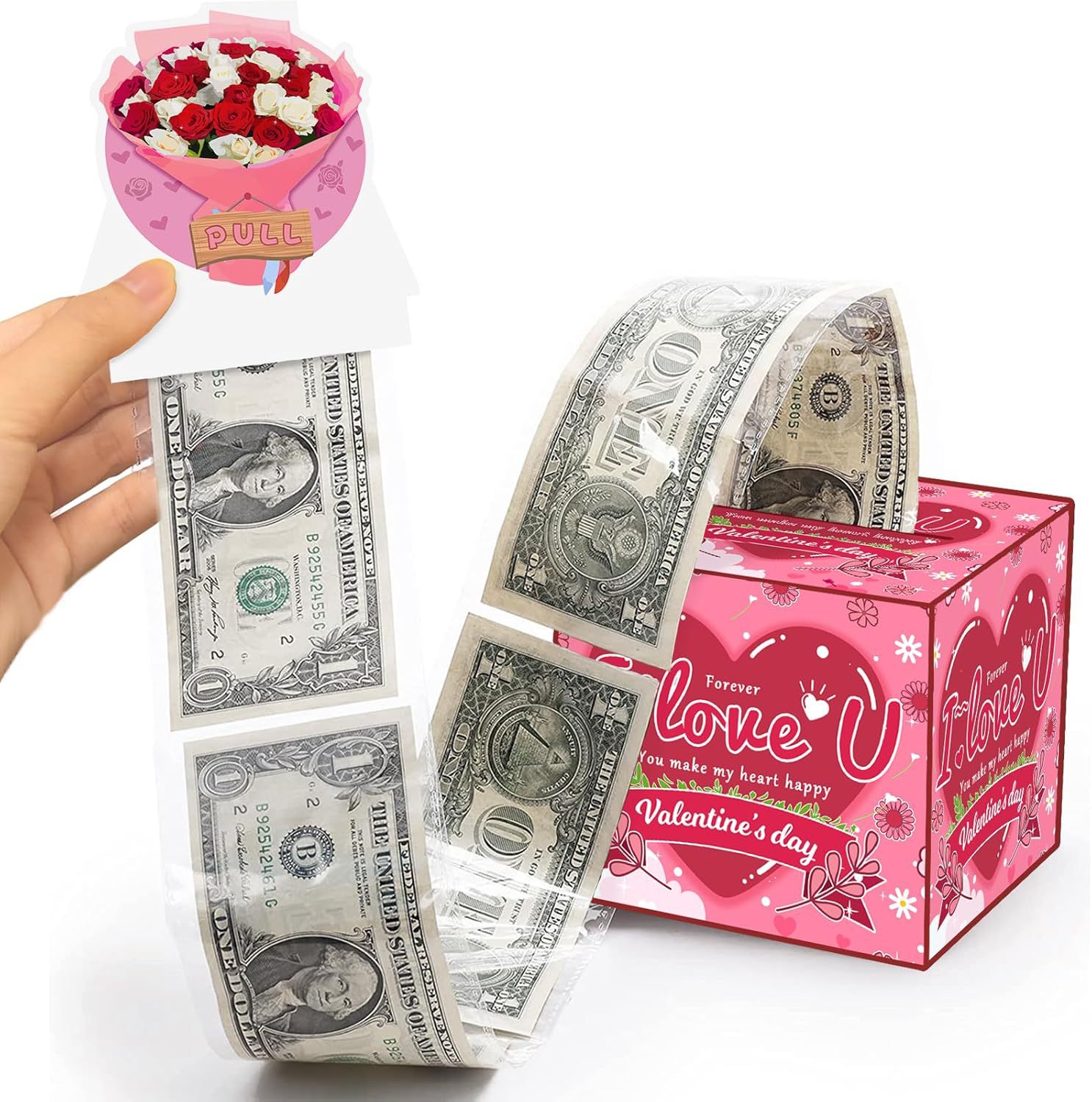 diyvalentinesbox情人节主题派对现金抽钱纸盒礼盒定制加工工厂