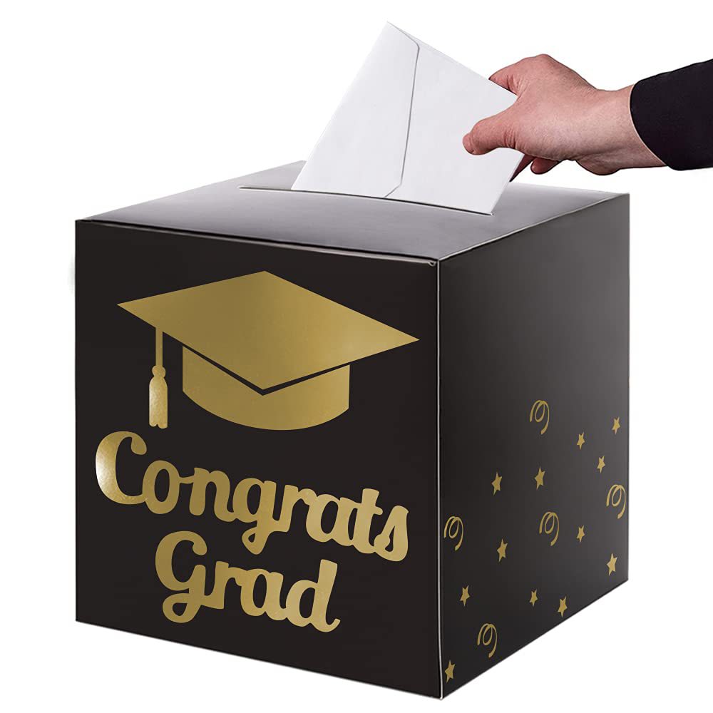 毕业卡盒支架CongratsGrad可折叠纸板装饰盒适用于派对礼盒定制