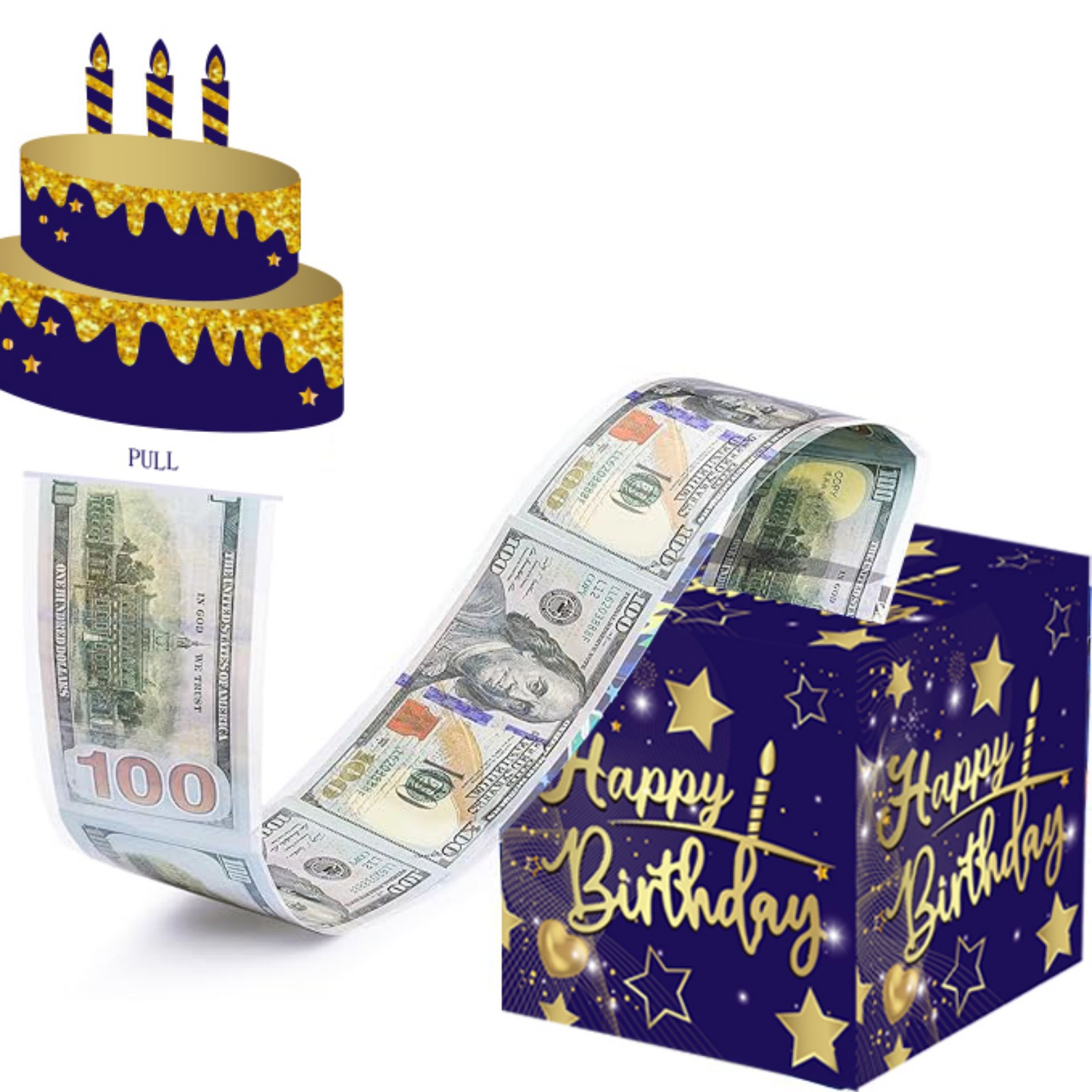 现货生日现金礼物抽钱盒惊喜抽出式现金礼物盒派对装饰布置