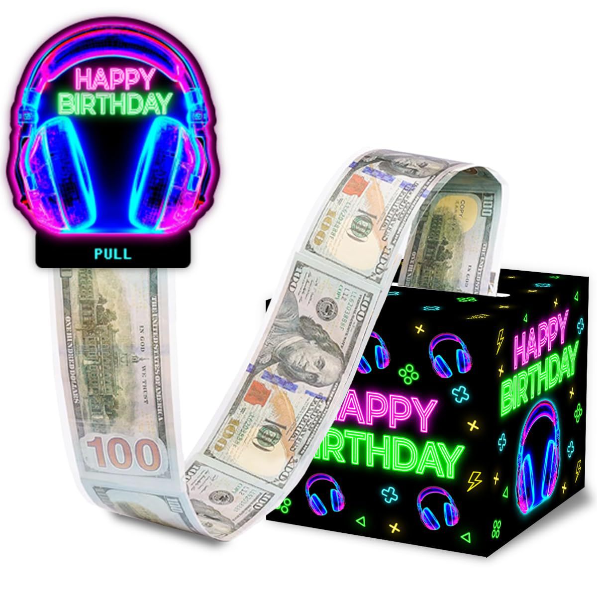 惊喜生日主题派对装饰现金抽钱盒生日场地气氛布置道具礼盒