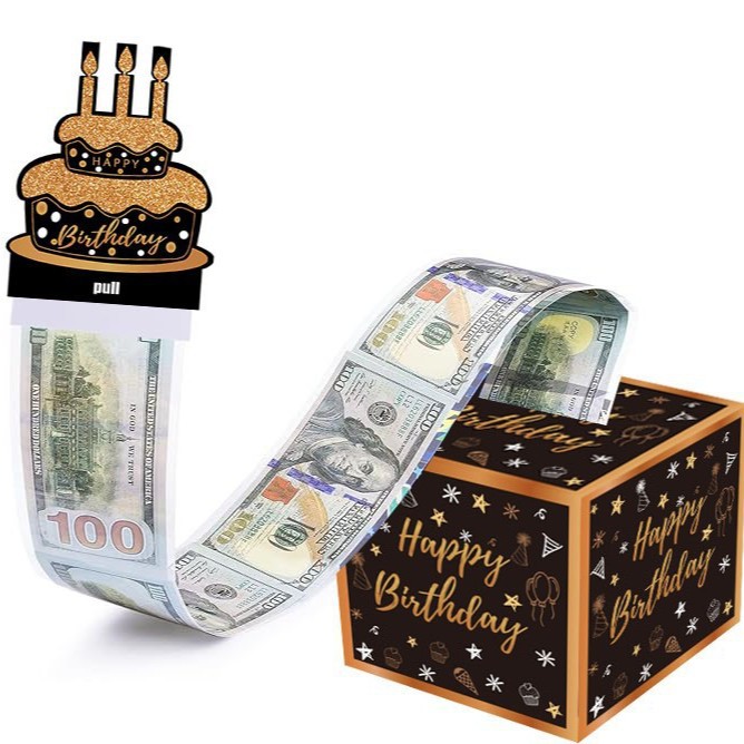 生日礼盒节抽钱盒藏现金家庭派对超温馨生日派对惊喜礼盒