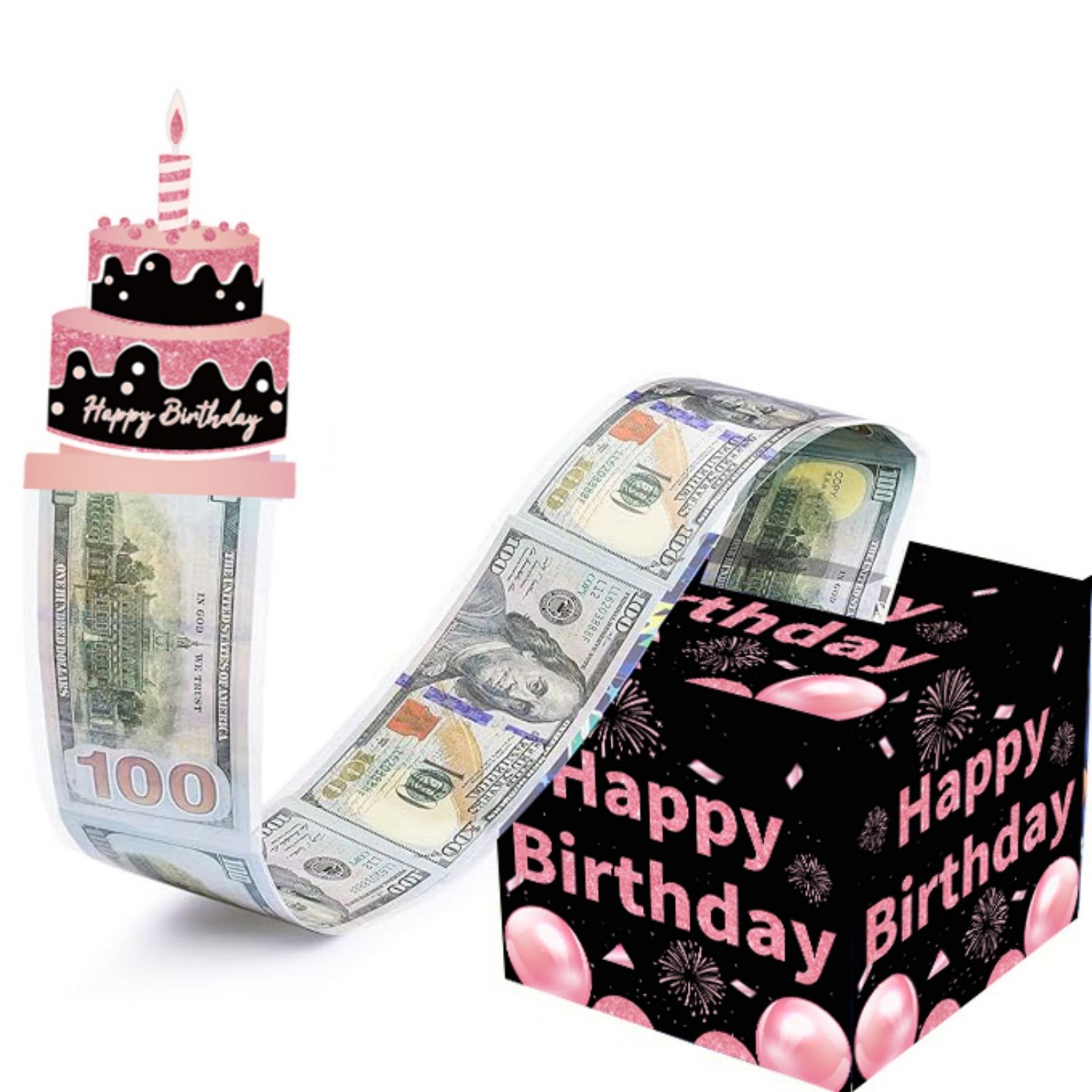 现货惊喜生日主题派对装饰现金抽拉钱盒生日场地气氛布置道具