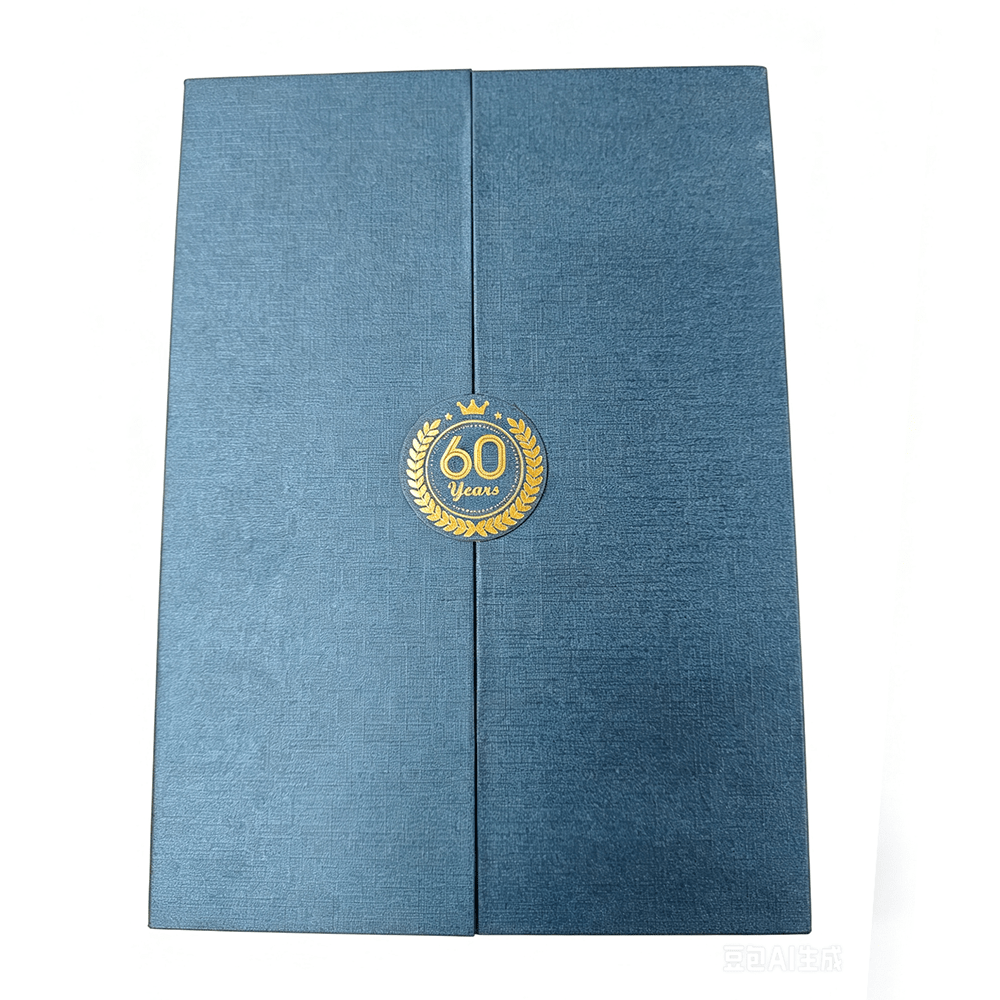 蓝色60岁生日装饰品,海军蓝色60岁生日贺客留言本,创意独特60岁签名留言本